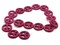 15 25mm Pink Peace Symbol Dyed Synthetic Turquoise Stone Beads bB3